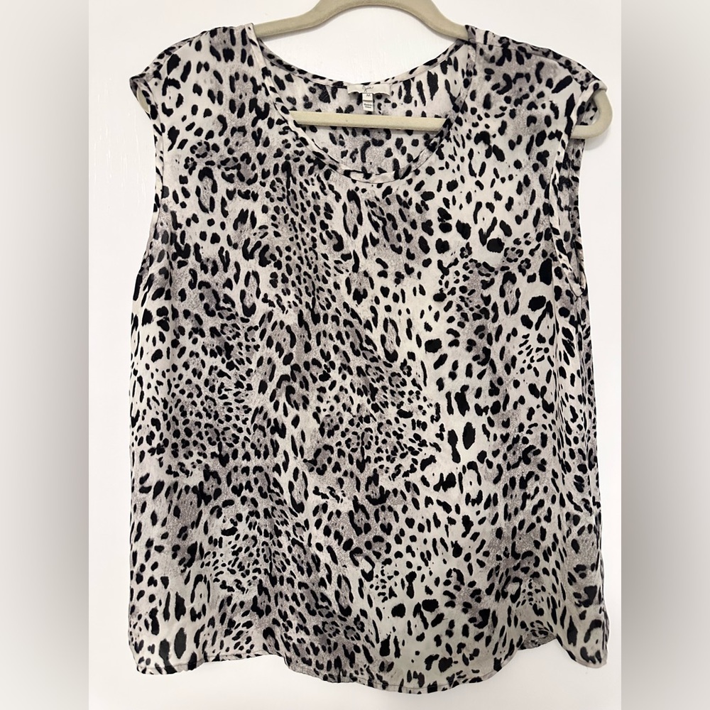 Joie animal print silk blouse M